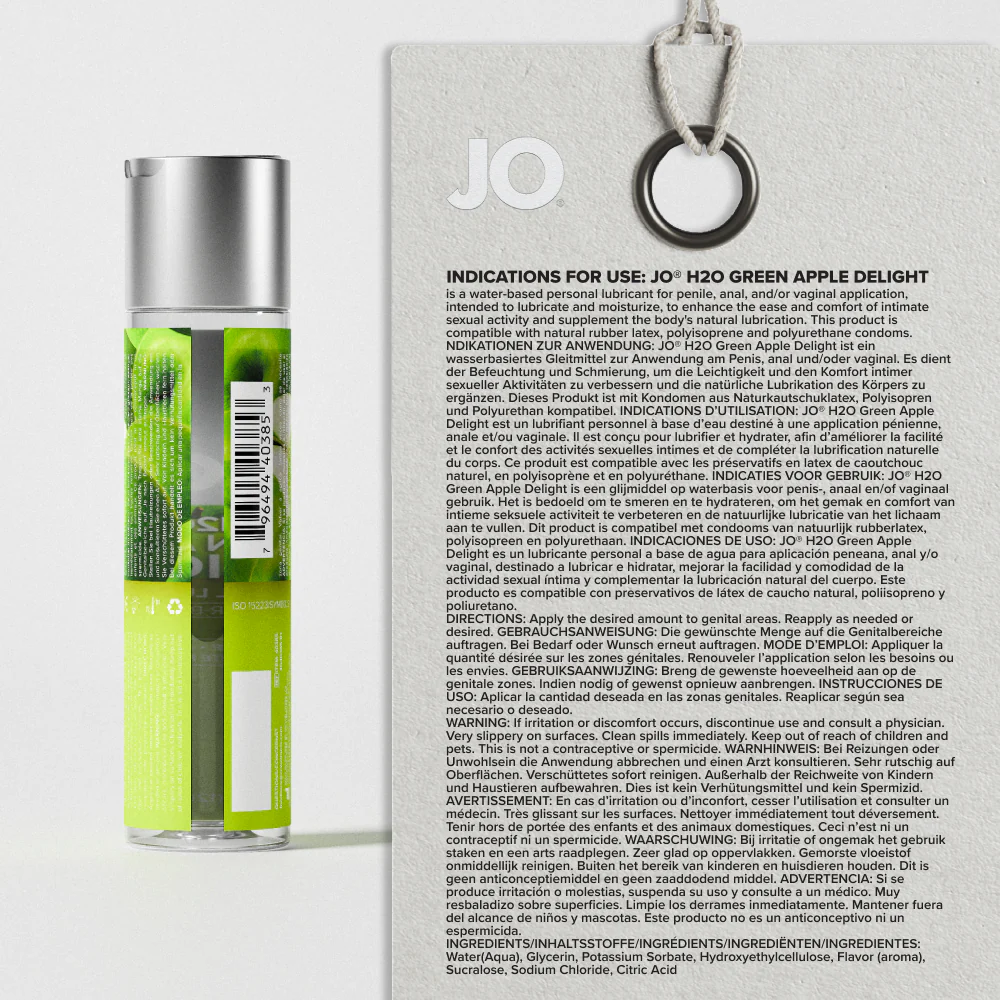 H2O Green Apple Delight Flavored Lubricant - Image 3