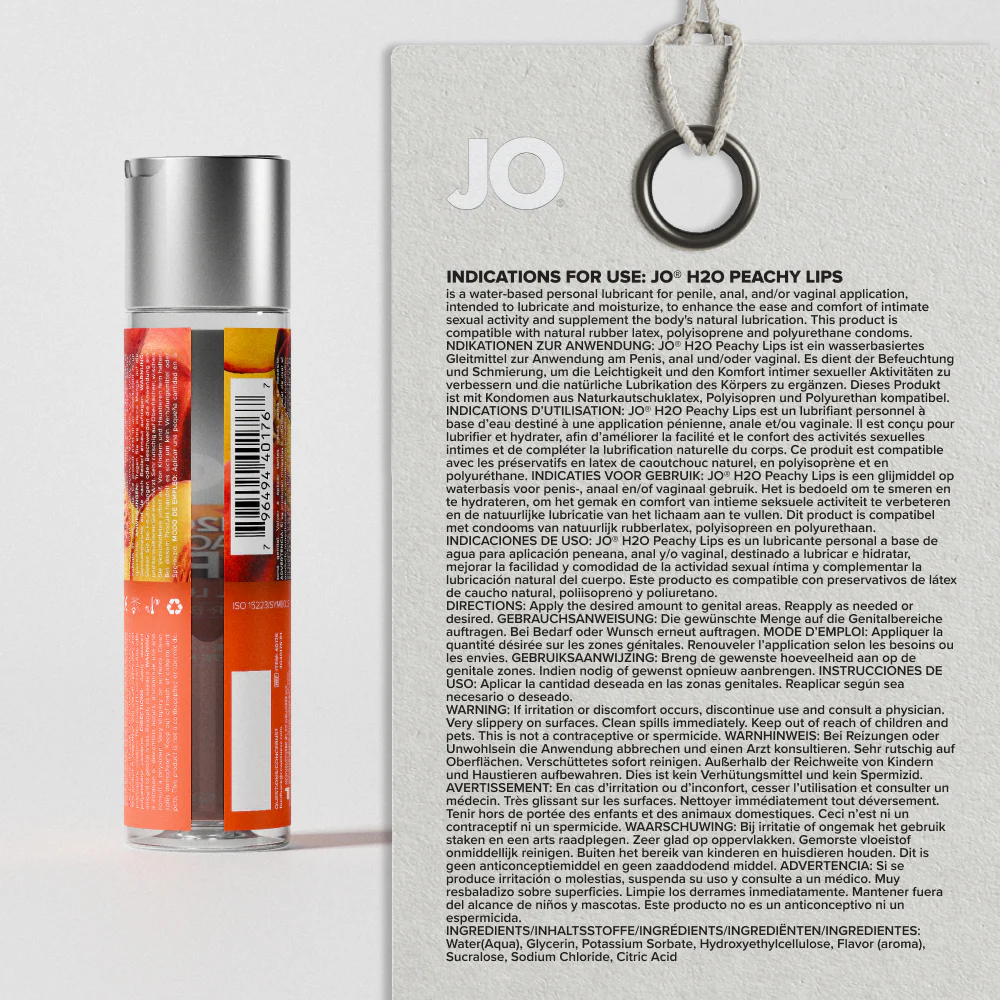 H2O Peachy Lips Flavored Lubricant - Image 3