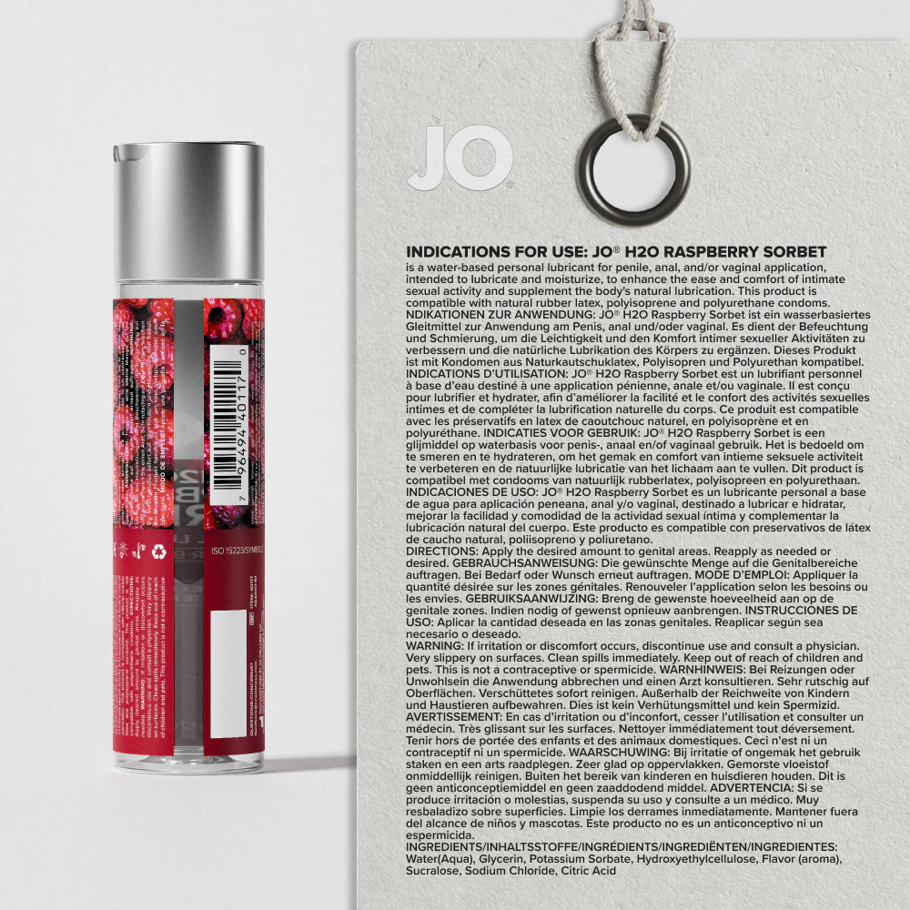H2O Raspberry Sorbet Flavored Lubricant - Image 3