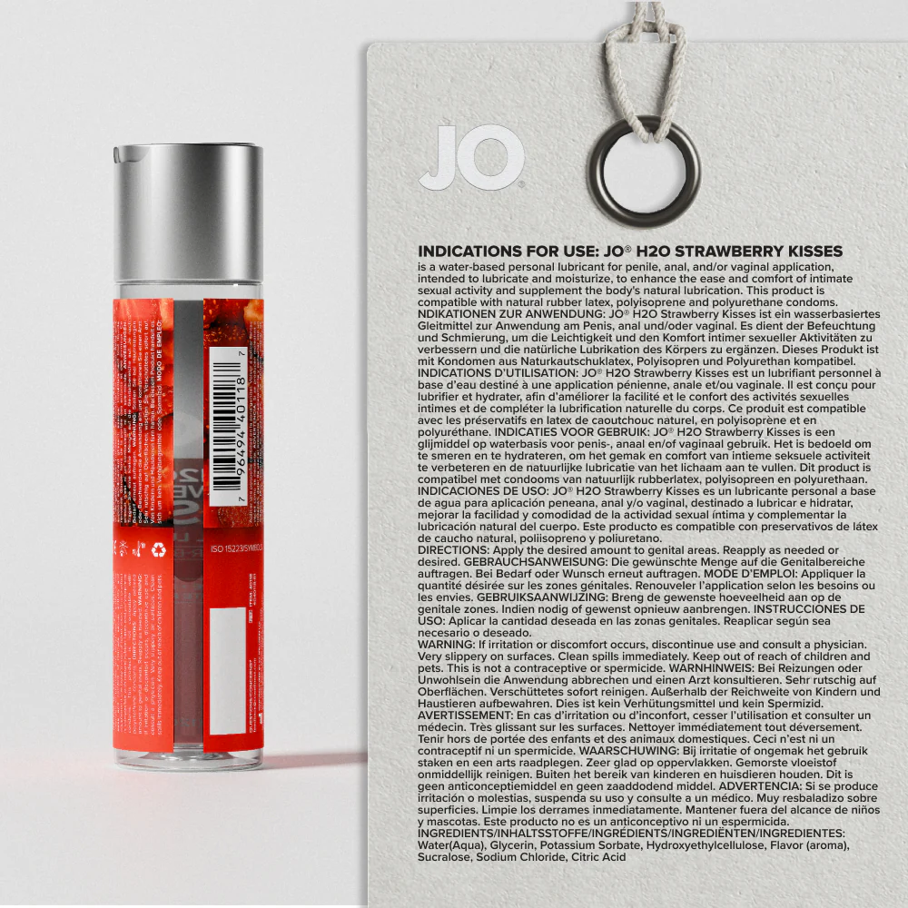 H2O Strawberry Kisses Flavored Lubricant - Image 3