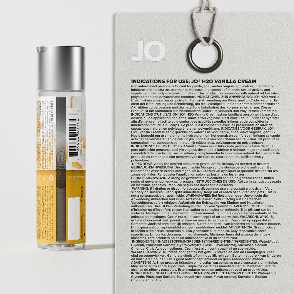 H2O Vanilla Cream Flavored Lubricant - Image 3