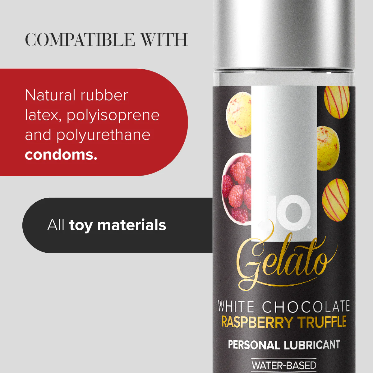 White Chocolate Raspberry Truffle Gelato Flavored Lubricant - Image 7